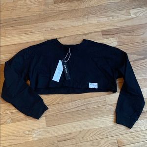 Adam Selman Sport Cropped Long Sleeve Tee